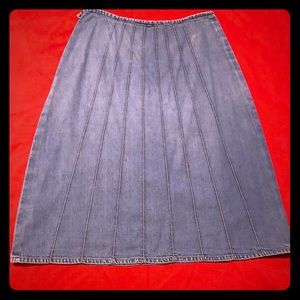 A-line denim one of a kind skirt from Scotland